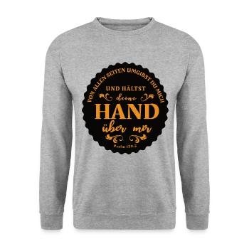 You surround me from all sides - Unisex Sweatshirt - salt & pepper - Front - Alina (178cm) & Michal (187cm)