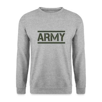 Army military camouflage army soldier Gotcha - Unisex Sweatshirt - salt & pepper - Front - Alina (178cm) & Michal (187cm)