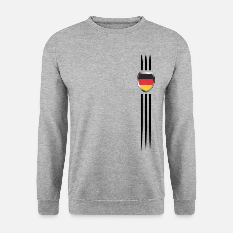 Fußball Deutschland Trikot Hemd - Unisex Pullover - Weißgrau meliert