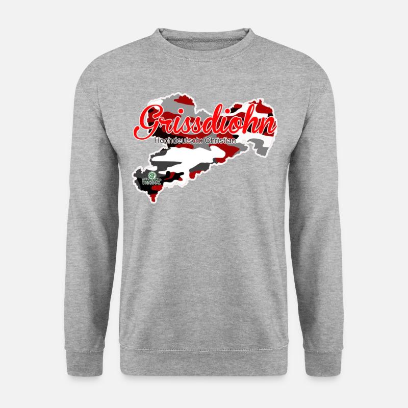 Grissdiohn - Christian - Säggsch - Unisex Pullover - Weißgrau meliert
