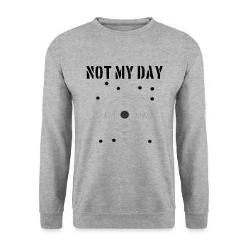 Nicht mein Tag - Unisex Pullover - Weißgrau meliert - Vorne - Alina (178cm) & Michal (187cm)