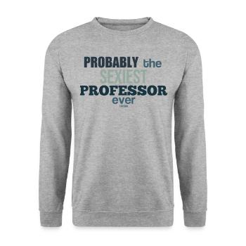 Sexy professor funny - Unisex Sweatshirt - salt & pepper - Front - Alina (178cm) & Michal (187cm)