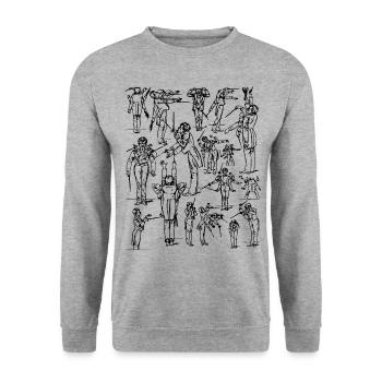 Gustav Mahler conducts - Unisex Sweatshirt - salt & pepper - Front - Alina (178cm) & Michal (187cm)