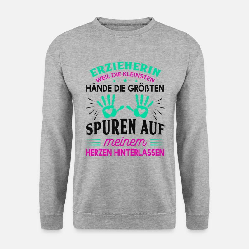Erzieherin - Unisex Pullover - Weißgrau meliert