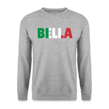 Bella belle femme fille cadeau Italie - Sweat-shirt Unisexe - gris chiné - Devant - Alina (178cm) & Michal (187cm)