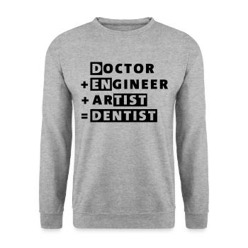 Dentist - Sweat-shirt Unisexe - gris chiné - Devant - Alina (178cm) & Michal (187cm)
