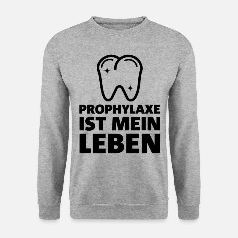 Zahnarzt Zahnärztin - Unisex Pullover - Weißgrau meliert