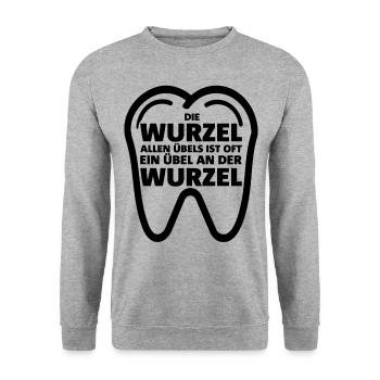 Zahnärzte - Unisex Pullover - Weißgrau meliert - Vorne - Alina (178cm) & Michal (187cm)