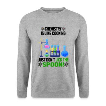 Laboratoire de chimiste Laboratoire de chimiste Cadeau drôle - Sweat-shirt Unisexe - gris chiné - Devant - Alina (178cm) & Michal (187cm)