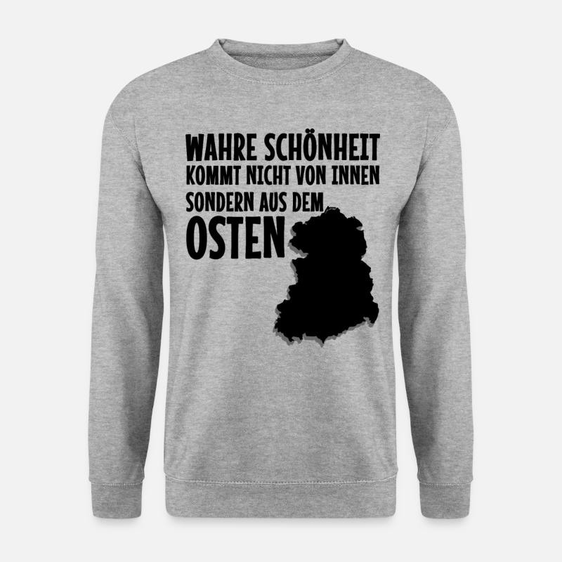 Ostdeutsch - Unisex Pullover - Weißgrau meliert