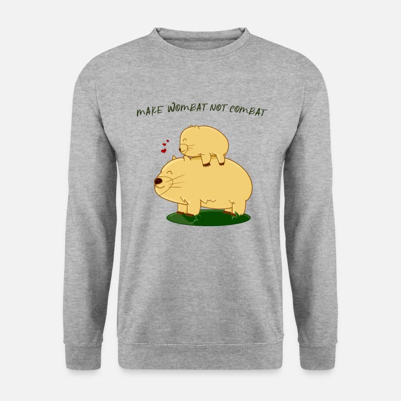 Wombat - Unisex Pullover - Weißgrau meliert