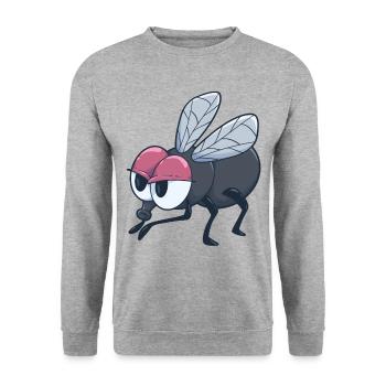Fly mosquito insect funny gift - Unisex Sweatshirt - salt & pepper - Front - Alina (178cm) & Michal (187cm)