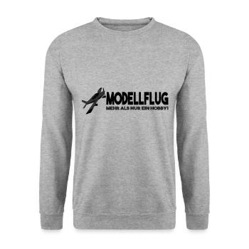 Modellflug Mehr Als Nur Ein Hobby - Unisex Pullover - Weißgrau meliert - Vorne - Alina (178cm) & Michal (187cm)