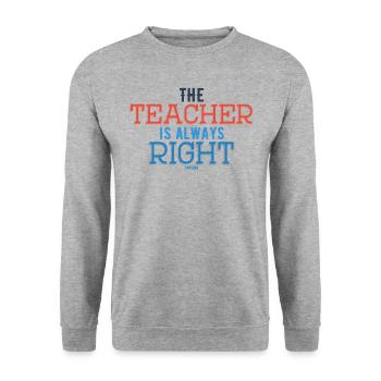 Teacher saying funny school gift - Unisex Sweatshirt - salt & pepper - Front - Alina (178cm) & Michal (187cm)