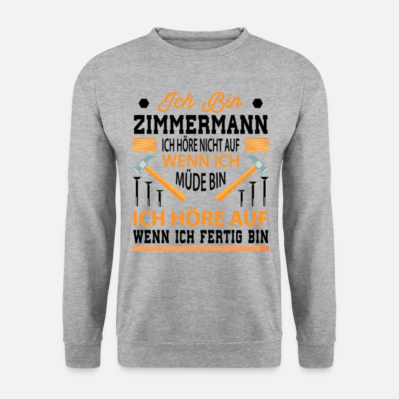 Zimmerer Lustig - Unisex Pullover - Weißgrau meliert