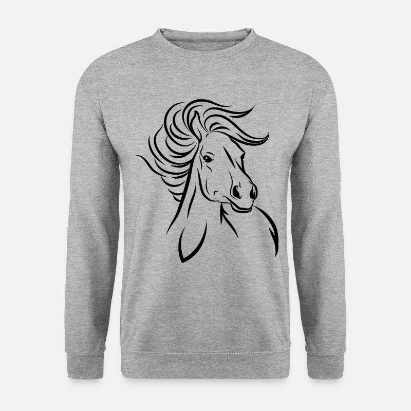 Cheval cheval - Sweat-shirt Unisexe - gris chiné