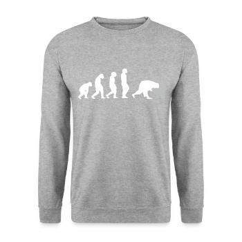 Judo Evolution cool judoka retro gift - Unisex Sweatshirt - salt & pepper - Front - Alina (178cm) & Michal (187cm)