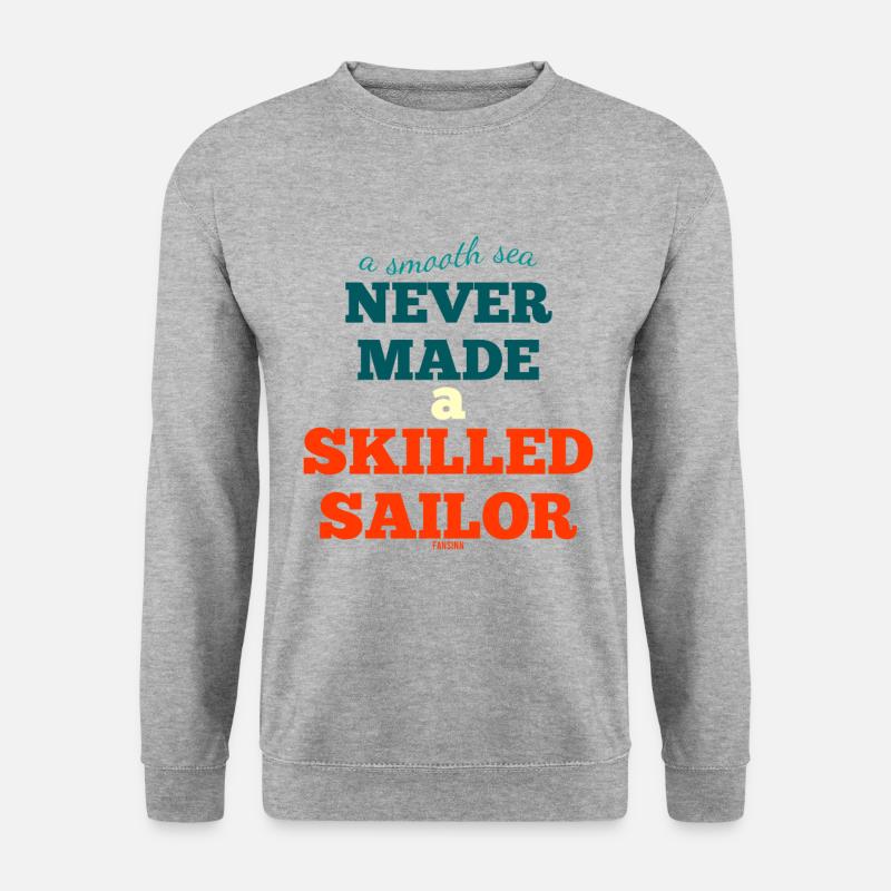 Sailing captain boat ship gift - Unisex Sweatshirt - salt & pepper