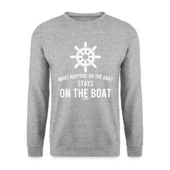 Segeln Kapitän Boot Schiff Geschenk - Unisex Pullover - Weißgrau meliert - Vorne - Alina (178cm) & Michal (187cm)