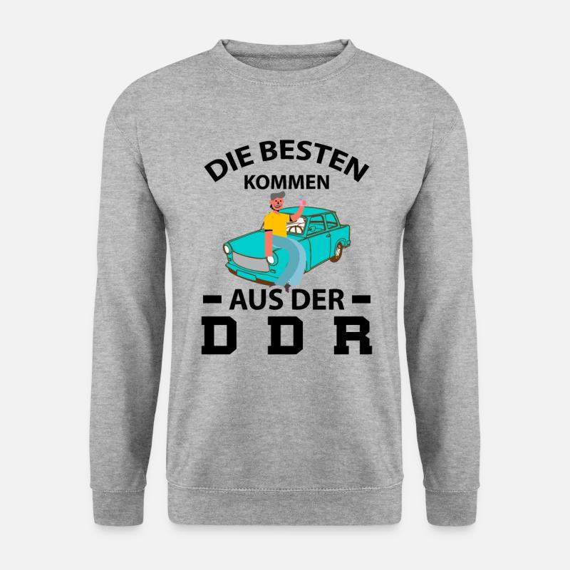 Die Besten Kommen Aus Der DDR - Unisex Pullover - Weißgrau meliert