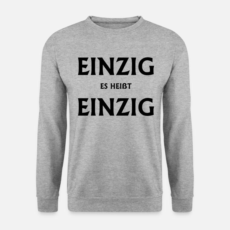 einzig einzigst sprache Lehrer - Unisex Pullover - Weißgrau meliert