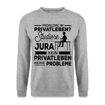Jura Geschenk Spruch - Unisex Pullover - Weißgrau meliert - Vorne - Alina (178cm) & Michal (187cm)