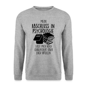 Psychologie Student - Unisex Pullover - Weißgrau meliert - Vorne - Alina (178cm) & Michal (187cm)