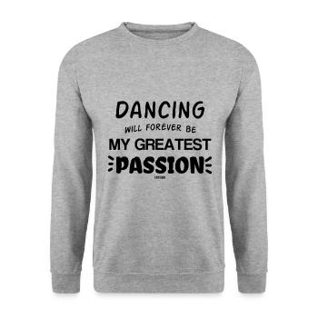 Danse sportive cadeau de fête de musique fort - Sweat-shirt Unisexe - gris chiné - Devant - Alina (178cm) & Michal (187cm)