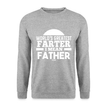 Papa Vatertag Familie Mann Geschenk - Unisex Pullover - Weißgrau meliert - Vorne - Alina (178cm) & Michal (187cm)
