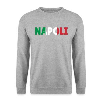 Napoli Italien Flagge Urlaub Geschenk - Unisex Pullover - Weißgrau meliert - Vorne - Alina (178cm) & Michal (187cm)