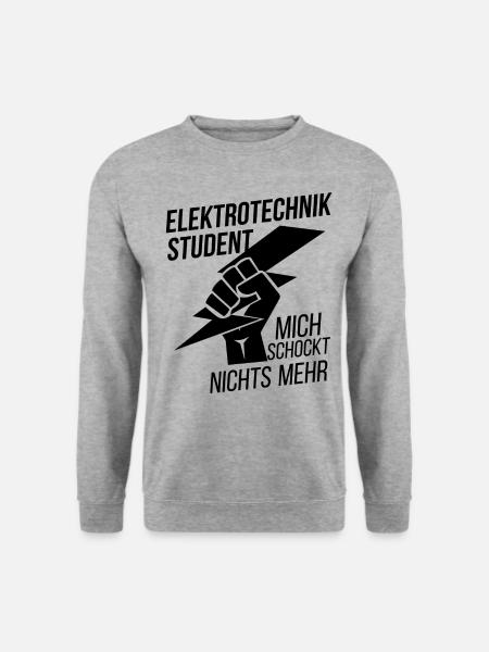Elektrotechnik Student - Unisex Pullover - Weißgrau meliert
