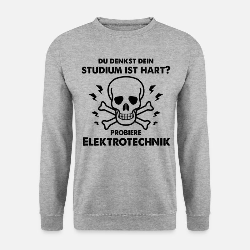 Elektrotechnik Studium - Unisex Pullover - Weißgrau meliert