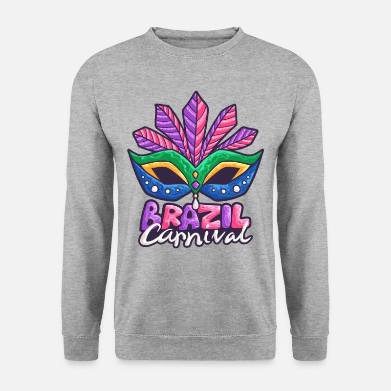 Karneval Fasching Brasilien Kostüm - Unisex Pullover - Weißgrau meliert