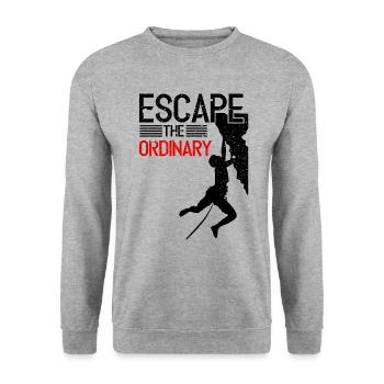 Climbing Boulder Rock Climbing Bouldersport - Unisex Sweatshirt - salt & pepper - Front - Alina (178cm) & Michal (187cm)