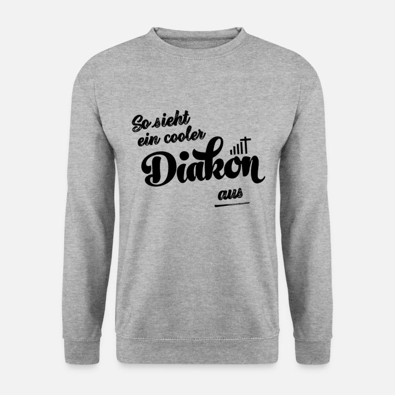 Diakon Diakonie Jesus Glaube Kirche Religion - Unisex Pullover - Weißgrau meliert