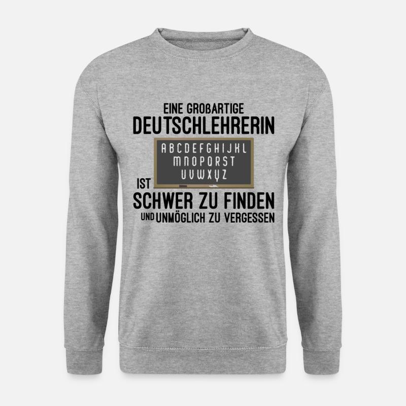 Deutschlehrerin - Unisex Pullover - Weißgrau meliert
