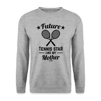 Tennis sport entraîneur balle de tennis drôle - Sweat-shirt Unisexe - gris chiné - Devant - Alina (178cm) & Michal (187cm)