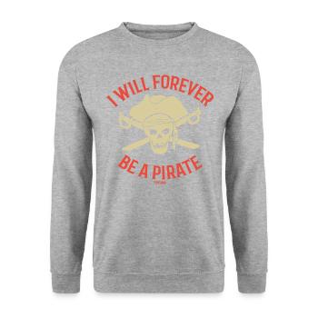 Pirate Seafarer Adventure Treasure Hunt - Unisex Sweatshirt - salt & pepper - Front - Alina (178cm) & Michal (187cm)