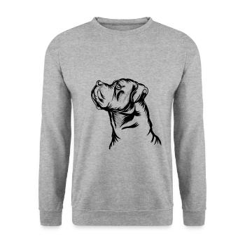 Cane corso chien race de chien chiot mastiff molosser - Sweat-shirt Unisexe - gris chiné - Devant - Alina (178cm) & Michal (187cm)