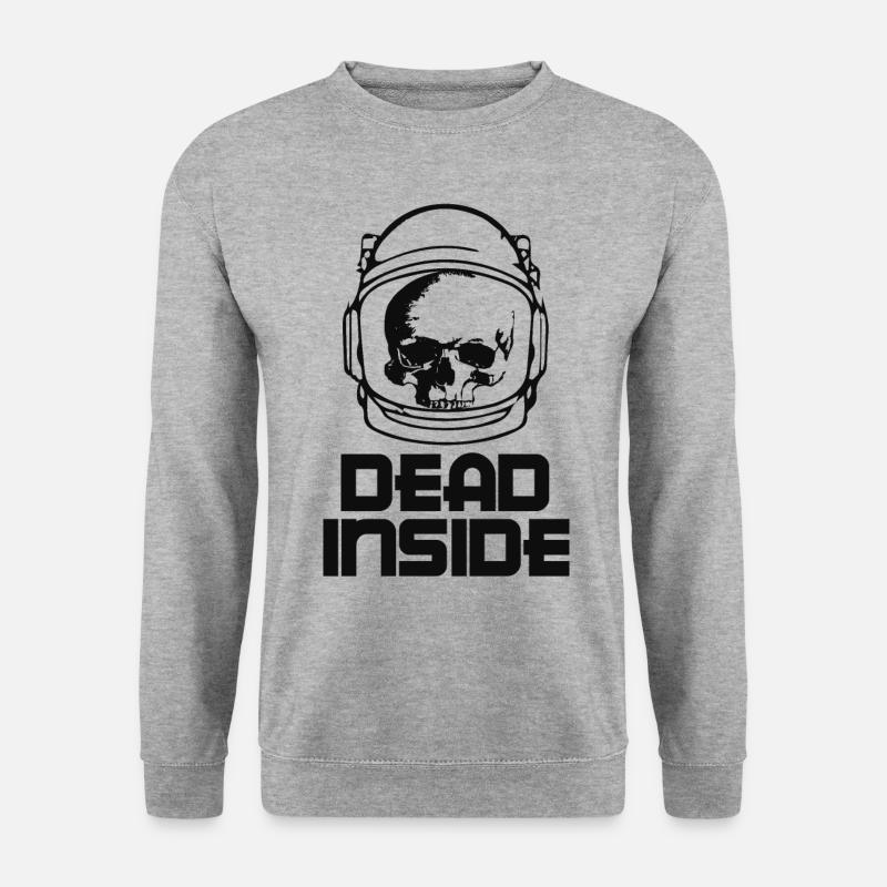 Dead inside - Unisex Pullover - Weißgrau meliert