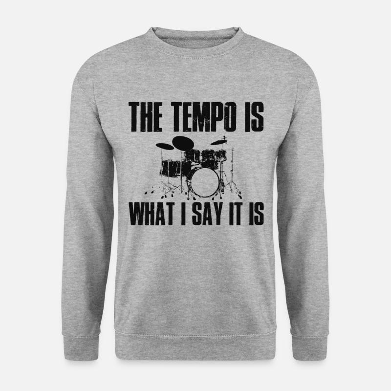 Drummer's pace - Unisex Pullover - Weißgrau meliert