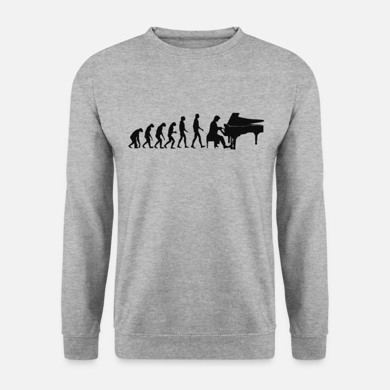 Evolution pianiste - Sweat-shirt Unisexe - gris chiné