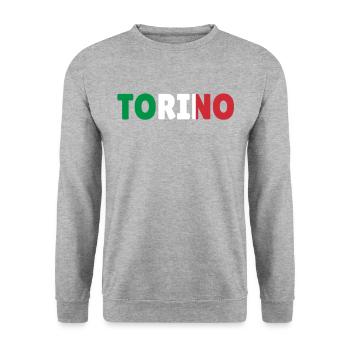 Torino Italy flag holiday gift - Unisex Sweatshirt - salt & pepper - Front - Alina (178cm) & Michal (187cm)