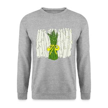 Asperges - Sweat-shirt Unisexe - gris chiné - Devant - Alina (178cm) & Michal (187cm)
