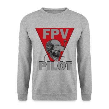FPV pilot gift idea drone pilot - Unisex Sweatshirt - salt & pepper - Front - Alina (178cm) & Michal (187cm)