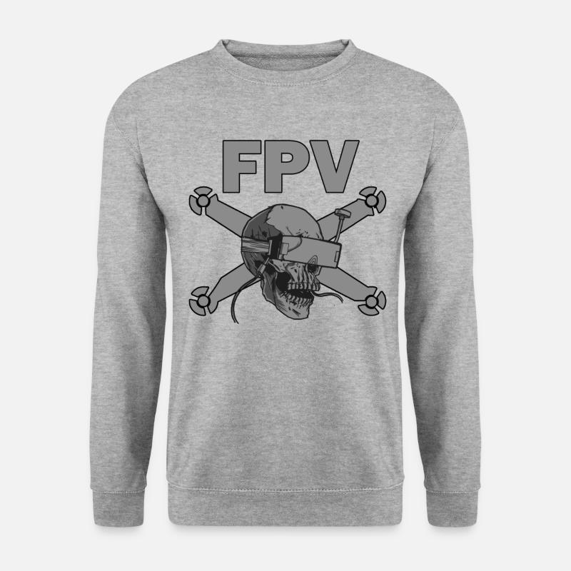 FPV gift idea drone pilot - Unisex Sweatshirt - salt & pepper