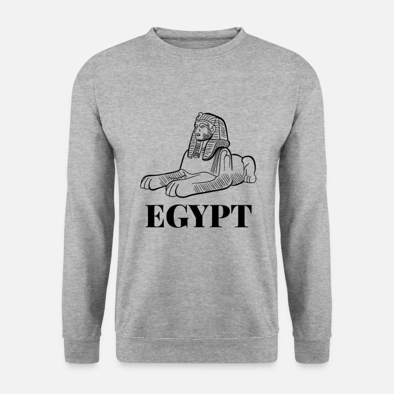 Sphinx Ägypten - Unisex Pullover - Weißgrau meliert