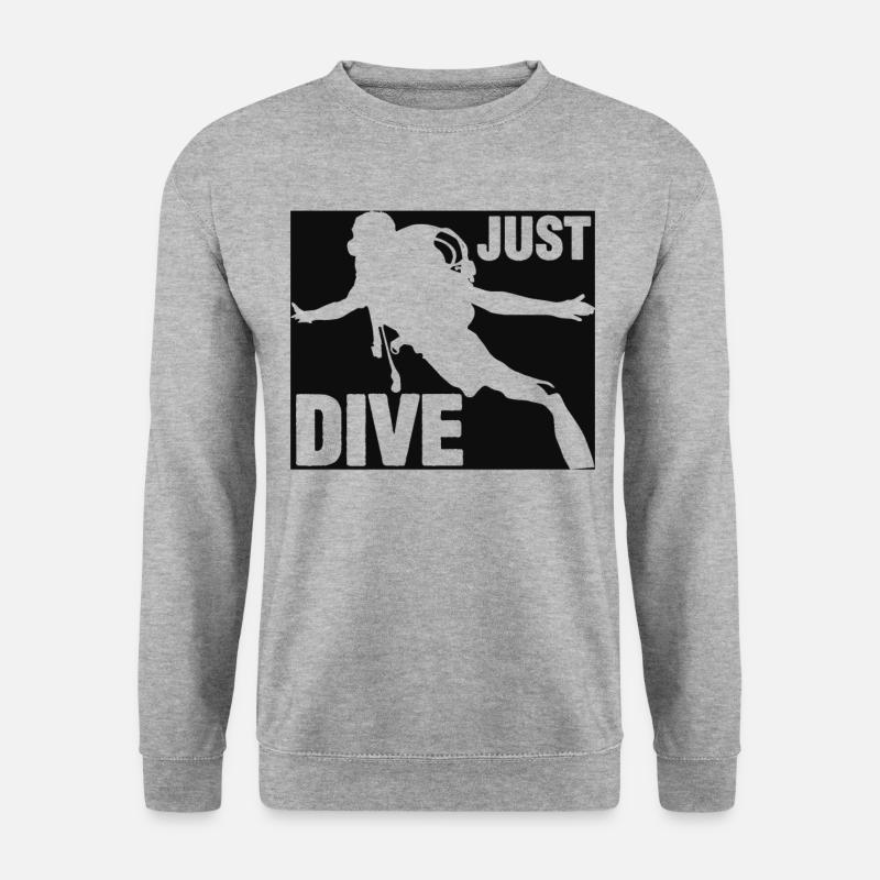 Just Dive Diver - Unisex Pullover - Weißgrau meliert