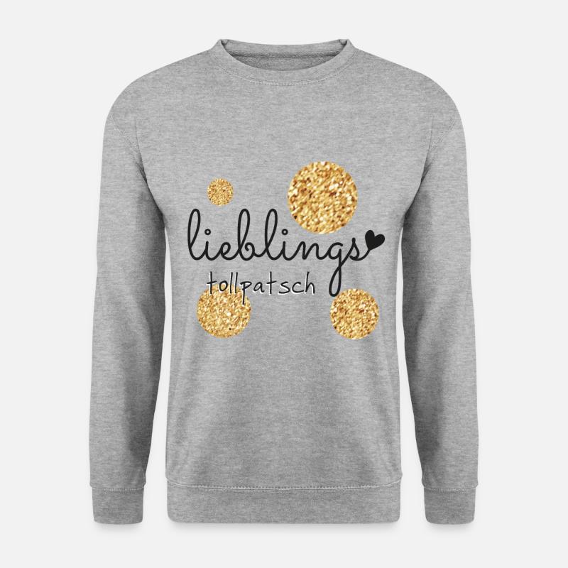Lieblings Tollpatsch - Unisex Pullover - Weißgrau meliert