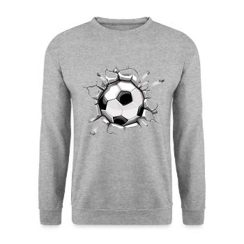 Football footballeur balle soccer fan cadeau - Sweat-shirt Unisexe - gris chiné - Devant - Alina (178cm) & Michal (187cm)